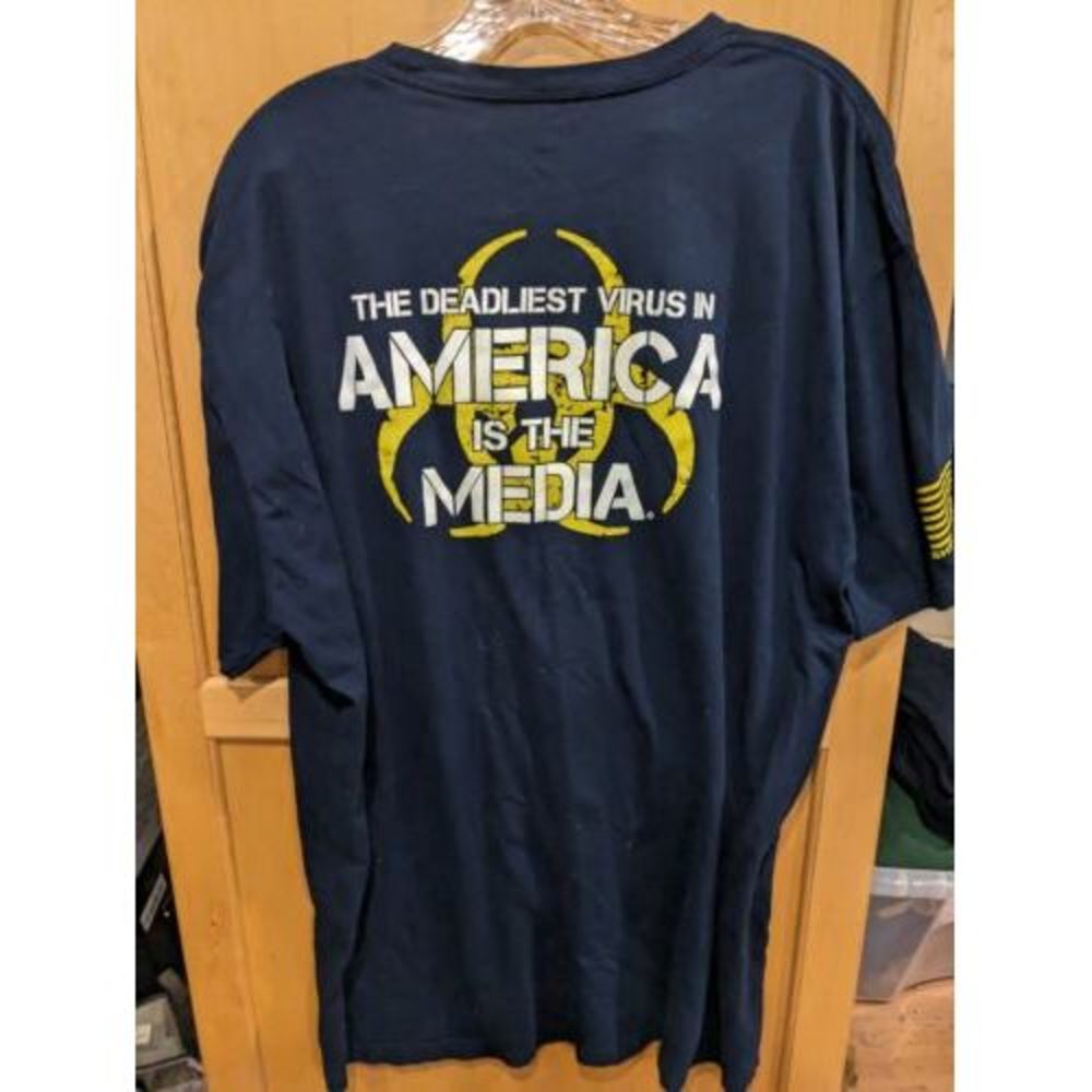 Shield Republic I The‎ Deadliest Virus In America Is  T-shirt, Size 3XL,